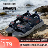 斯凯奇（Skechers）父亲节礼物凉鞋夏男士沙滩鞋软底户外舒适运动凉拖鞋休闲鞋237286