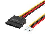 尘土 电脑电源线PH2.0 小4PIN+SATA转接一体硬盘光驱数据供电线7+15P SATA硬盘线 硬盘光驱电源数据线 PH2.0间距转SATA电源转接线 30CM