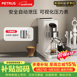 柏翠(petrus)【保价618】咖啡机小白觉醒意式家用小型半自动蒸汽打奶泡PE3663