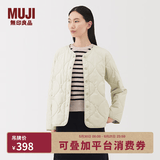 MUJI 女式 蓬松棉服绗缝夹克 女装外套女款棉衣棉袄25年冬季 BD10NA5A 象牙色 S (155/80A)