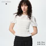 优衣库抽褶泡泡袖T恤女装合作款484418 00 白色 S