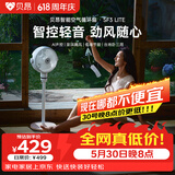 贝昂空气循环扇静音卧室客厅电风扇智能语音节能大风力直流变频家用风扇台式桌面电风扇3D摇头 SF3lite【离线声控】智控音轻
