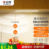 公牛（BULL）感应橱柜灯衣柜灯LED人感光感磁吸 卧室床沿玄关小夜灯30CM4000K