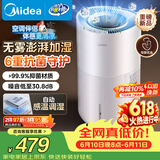 美的（Midea）【小蓝鲸700】无雾空气加湿器净化家用卧室大容量孕妇婴幼空调风扇清凉伴侣生日礼物SZ-W50