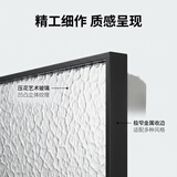 长虹艺术玻璃入户对门半墙隔断流水玄关遮挡2026年新款屏风定制 黑色铝合金边框+5MM水波纹钢化玻璃/每平方