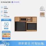 蔻驰（COACH）【品牌直供】男士纯牛皮革钱包卡包礼盒黑CS433 生日礼物