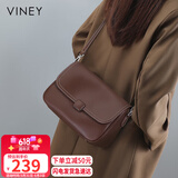 viney牛皮斜挎包品牌包包女包大容量单肩邮差包生日礼物洋气送女友老婆