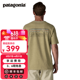 巴塔哥尼亚（Patagonia）男女情侣款通勤P-6 Logo混纺棉休闲潮流户外透气短袖T恤 38504 POGM S 164/175(CM)  60/69(KG)