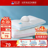 富安娜 蚕丝枕头芯纯棉面料60s全棉枕芯3-6岁儿童丝棉枕一只装蓝50*30cm