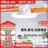 雷士（NVC）LED照明枕边风风扇灯北欧餐厅卧室三防一体1级能效42寸48瓦