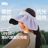 蕉下（beneunder）遮阳帽子女黑胶贝壳防晒帽太阳帽子便携空顶帽大帽檐显脸小BM017