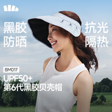 蕉下（beneunder）遮阳帽子女黑胶贝壳防晒帽太阳帽子便携空顶帽大帽檐显脸小BM017