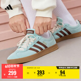 adidas「T头鞋」VL COURT复古休闲板鞋德训鞋男女阿迪达斯轻运动   浅闪光蓝/棕色/淡绿 (推荐女生买小半码)   36