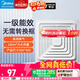 美的（Midea）排气扇卫生间排风扇集成吊顶换气扇一级能效30*30排气扇J9P