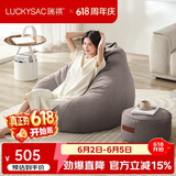 LUCKYSAC懒人沙发EPP豆袋 单人休闲客厅卧室阳台小沙发 舒适款一套暖灰色