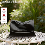CHARLES&KEITH大容量链条邮差包单肩腋下包女包婚包生日礼物送女友CK2-20271514 Black黑色 大包