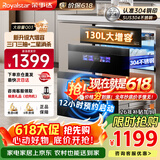 荣事达（Royalstar）消毒柜嵌入式家用消毒碗柜嵌入式130升大容量304不锈钢厨房消毒碗筷烘干一体机家用母婴消毒柜