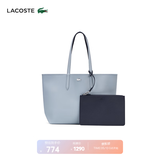 LACOSTE法国鳄鱼女包时尚正反两用旅行商务通勤休闲单肩托特包|NF2142AA R40/灰蓝色/深蓝色 00