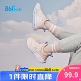 361°童鞋 儿童运动鞋25冬季男女童3-14岁皮革校园跑鞋 粉36