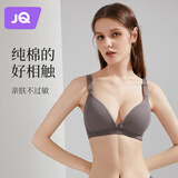婧麒（JOYNCLEON）哺乳文胸孕妇内衣怀孕期哺乳内衣薄款产后前开扣无钢圈托聚拢无痕 灰色3128【薄款贴身透气聚拢】 90C