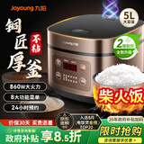 九阳电饭煲家用电饭锅5L升大容量5-6-10人微压多功能锅智能预约大功率微压铜匠厚釜内胆50FS69