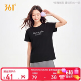 361°t恤衫女夏季新款潮流休闲宽松运动正肩上衣服短袖女装662629106-4