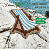 COMICOMI×JDear京东联名 ins风植绒地毯超柔可机洗卧室飘窗地垫64*74cm