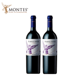 蒙特斯（MONTES）紫天使干红葡萄酒 智利原瓶进口红酒 750ml*2瓶