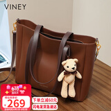 viney牛皮包包女包大容量托特包轻奢斜挎单肩包生日礼物品牌送女友老婆