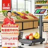 东美（Dongmei）充电台称重电子秤商用300kg台秤落地卖菜电子称货物磅秤计价大型工业用计数快递秤