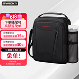 SWICKY瑞士单肩包男斜挎包男士包商务运动休闲包手提包出差韩版新品旅行 黑色升级款【82%客户的选择】