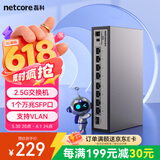 磊科（netcore）GS9 9口网管型2.5G交换机 8个2.5G电口+1个万兆SFP光口 千兆网络分线器 支持vlan链路聚合/NAS光猫