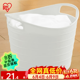 爱丽思（IRIS） 脏衣篓浴室大号脏衣篓塑料洗衣篮装脏衣服污衣篮子桶收纳筐衣篮 24升 白色密闭【2-3人适用】