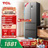 TCL405L法式多门冰箱超窄小户型精储家用电冰箱超薄风冷无霜一级能效双变频出租房R405V5-D 价保618