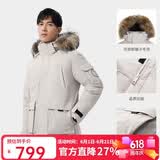 骆驼（CAMEL）户外极寒派克工装毛领情侣款羽绒服保暖加厚中长款外套