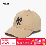MLB帽子男女同款棒球帽软顶鸭舌帽休闲运动帽礼物3ACP6601N-50SAS-F