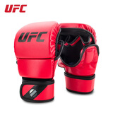 UFC MMA 半指拳套综合格斗散打拳击手套男女初学者入门级拳套8OZ 8OZ 红色-初学拳手适用 L/XL