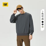 CAT卡特秋季男士户外复古百搭工装风套头刺绣小LOGO圆领卫衣