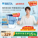 碧然德【低价头部主播92折】（BRITA）过滤净水器滤水壶 海洋系列 去水垢专家版滤芯11枚 环保加固包装