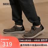 斯凯奇（Skechers）男鞋工装鞋帆布鞋百搭商务休闲鞋舒适软底轻便一脚蹬板鞋66387