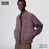 优衣库休闲短茄克男装女装合作款/外套夹克483835 74 紫罗兰色 XL