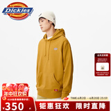 Dickies 卫衣男女同款 印花连帽卫衣 毛圈布休闲上衣8874 姜黄色 XS