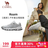 骆驼（CAMEL）漫游复古慢跑鞋女户外运动鞋子 K23S09L7014-1 奶白/椰灰 37
