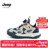 JEEP吉普男童鞋子夏季网鞋透气网面软底女童鞋2026新款春秋儿童运动鞋 深蓝红【单网夏季款】 30 鞋内长约19.2cm
