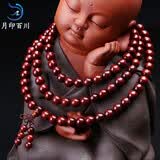 月印百川 老料108颗小叶紫檀手串男女款多层木饰佛珠手链6mm