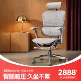 Ergonor保友金豪E2/金豪E2 Pro 高端人体工学椅 电脑椅办公椅家用电竞椅 【金豪E2 Pro】银白网 整椅发货 送货上门