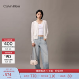 Calvin Klein休闲单肩链条包包字母旋扣翻盖CK女包斜挎马鞍包 PS2-贝壳粉 OS