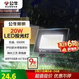 公牛（BULL）LED投光灯户外庭院工厂园林灯露营灯 IP65防水等级20W-6500K白光