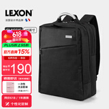 乐上（LEXON）商务电脑包15.6/16英寸通勤双肩包防泼水书包笔记本双层背包男黑