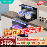 华帝集成灶【张凌赫推荐】二星级消毒标准储物柜油烟机燃气灶 18m³+4.6kW双大气灶 i3020GJ天然气